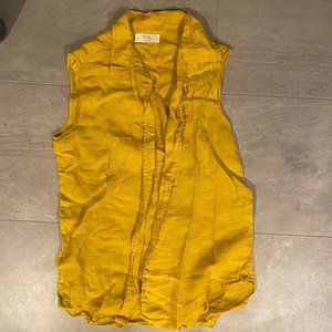 Uniqlo linen button down tank